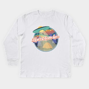 All are welcome here Kids Long Sleeve T-Shirt